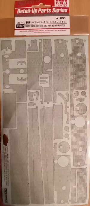 Tamiya Decals "Zimmerit effect" for Tiger I 1:35 #35146 #35194