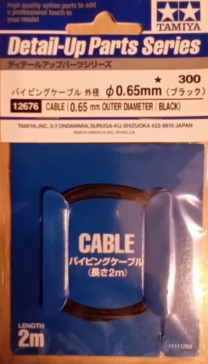 Tamiya "Black hose - Cavo nero" diametro esterno 0,65mm
