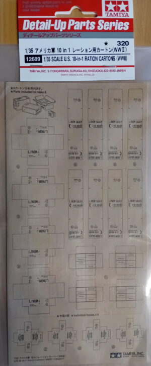 Tamiya US Army "10-in-1 Ration Cartons" WWII - scala 1:35