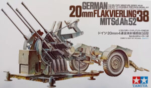 Wehrmacht "Luftwaffe" Mauser Flakvierling 38 20mm + Sd.Ah.52 Anti-aircraft gun