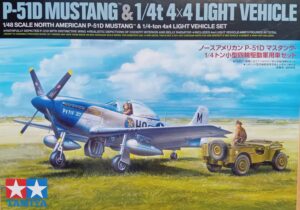 USAAF “United States Army Air Force” NAA North American P-51D MUSTANG Multi-role aircraft + Willis-Overland "WILLYS MC" M38 1/4t 4x4 Light off-road vehicle "Limited Edition set"