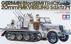 Wehrmacht-HEER Krauss-Maffei Sd.Kfz. 7/1 + 20mm Flakvierling 38 L/65 8ton Half-tracked anti-aircraft artillery tractor