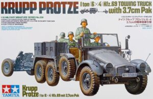 Wehrmacht-HEER Krupp-Protze Kfz.69 6x4 1ton + 3,7cm PaK gun Personnel carrier/artillery towing truck