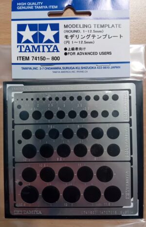Tamiya METAL MASKING TEMPLATE "Rounds" – Modellatore in metallo per mascherature "Tondi"