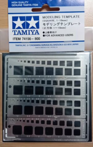 Tamiya METAL MASKING TEMPLATE "Squares" – Modellatore in metallo per mascherature "Quadrati"