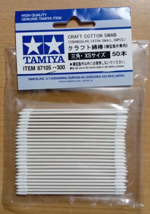 Tamiya CRAFT COTTON SWABS "Triangular - Extra small - 50pcs" – Scovolini in cotone "Triangolari - Extra piccoli - 50pz)