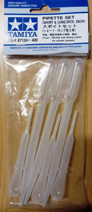 Tamiya PIPETTE SET "3 long/3 short graduated" - SET PIPETTE "3 lunghe/3 corte graduate"