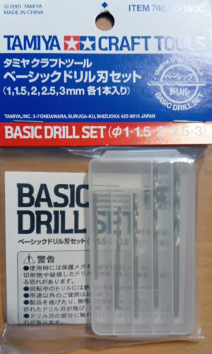 Tamiya BASIC MEDIUM DRILL SET "For hand-drill" - SET PUNTE DA FORO MEDIE BASE "Per trapano a mano"