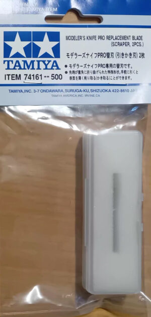 Tamiya MODELER'S KNIFE PRO REPLACEMENT BLADE SET "Scraper" 5pcs - MODELER'S KNIFE PRO SET LAME SOSTITUTIVE "Raschietto" 5pz