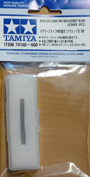 Tamiya MODELER'S KNIFE PRO REPLACEMENT BLADE SET "Scriber" 5pcs - MODELER'S KNIFE PRO SET LAME SOSTITUTIVE "Scribatore"