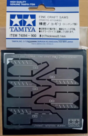 Tamiya FINE CRAFT SAWS "Photo-Etched type" "thickness 0.1mm" - LAME SEGHETTO SOTTILI "Fotoincise" "Spessore 0.1mm"