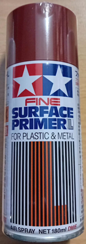 Tamiya SPRAY 180ML FINE SURFACE PRIMER "OXIDE RED" for Plastic and Metal - PRIMER SPRAY FINE 180ML "ROSSO OSSIDO/RUGGINE" per Plastica e Metallo