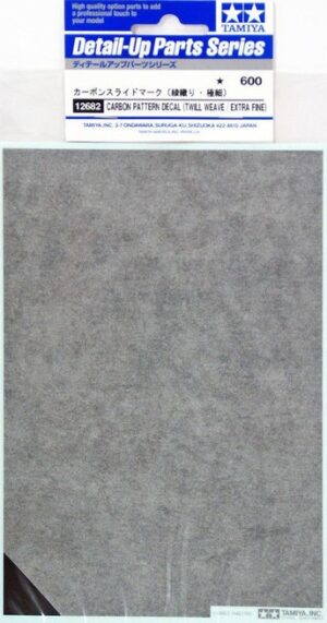 Tamiya Decal "Carbon EXTRA-FINE TWILL WEAVE pattern sheet" for 1/6, 1/12, 1/20, 1/24 scale car and motorcycle models