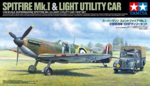 RAF "Royal Air Force" SAW Supermarine Spitfire Mk.I Interceptor fighter aircraft + Standard 10 HP "Tilly" Light utility car "Limited Edition set"