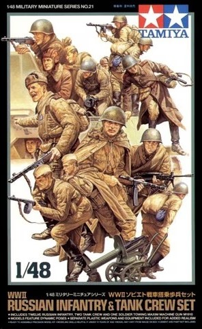 Russian Soviet Army “RED ARMY” WWII Infantry troops + tank crew set