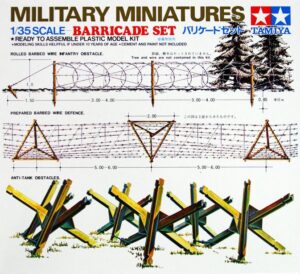 Tamiya Military Barricade set (Anti-tank, barbed wire prepared defence, etc"