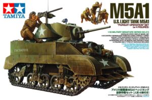 USA "United States Army" Cadillac/GM M5A1 "Operation Pursuit" Light tank + 4 Soldier figures set