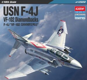 USN “United States Navy” Mc-Donnell-Douglas F-4J Phantom II “VF-102 Diamondbacks” Two-seat AW tactical fighter jet aircraft