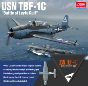 USN “United States Navy” GM Grumman TBF-1C AVENGER "Battle of Leyte Gulf" Torpedo bomber aircraft