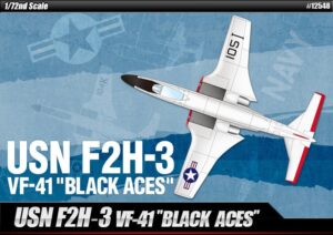 USN "United States Navy" McDonnell-Douglas F2H-3 Banshee "VF-41 Black Aces"  Carrier-based AW fighter jet aircraft