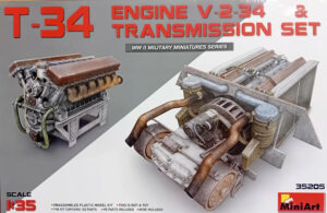 Russian Soviet Army "Red Army" KLF Kharkiv Model V-2-34 "T-34 Engine & Transmission set"