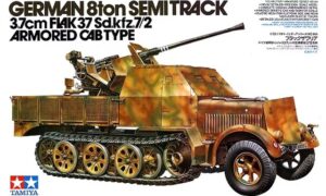 Wehrmacht-HEER Krauss-Maffei Sd.Kfz. 7/2 + 37mm Flak 37 L/89 8ton Half-tracked anti-aircraft artillery armored cab type tractor