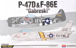 USAAF "United States Army Air Force" RA Republic P-47D THUNDERBOLT "Bubbletop" + NAA North American F-86E "Gabreski Special Edition" Fighter/Jet fighter aircrafts