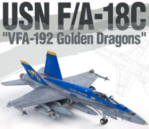 USN "United States Navy" Northrop/McDonnel-Douglas/Boeing F/A-18C HORNET “VFA-192 Golden Dragons” Strike multi-role fighter jet aircraft