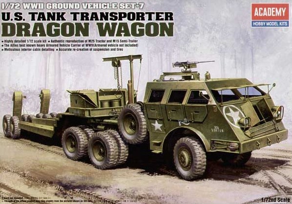 USA “United States Army” Pacific Car & Foundry M25 G160 + 40t M15 tank trailer “Dragon Wagon” Armored heavy tank transporter tractor truck