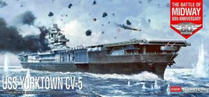 USN “United States Navy” Newport News shipbuildings - CV-5 USS Yorktown aircraft carrier – “Yorktown class” "The Battle of Midway 80th Anniversary edition box"