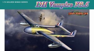 RAF “Royal Air Force” de Havilland Vampire Fighter jet aircraft "Golden Wing Series"