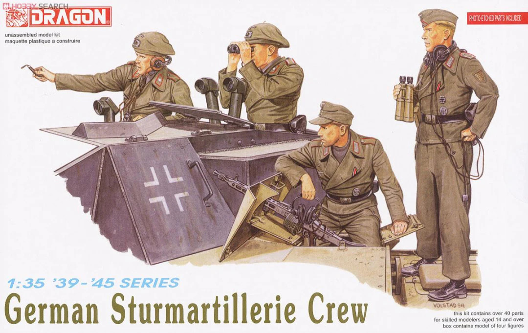 Wehrmacht-HEER WWII Sturmartillerie crew set + PE parts