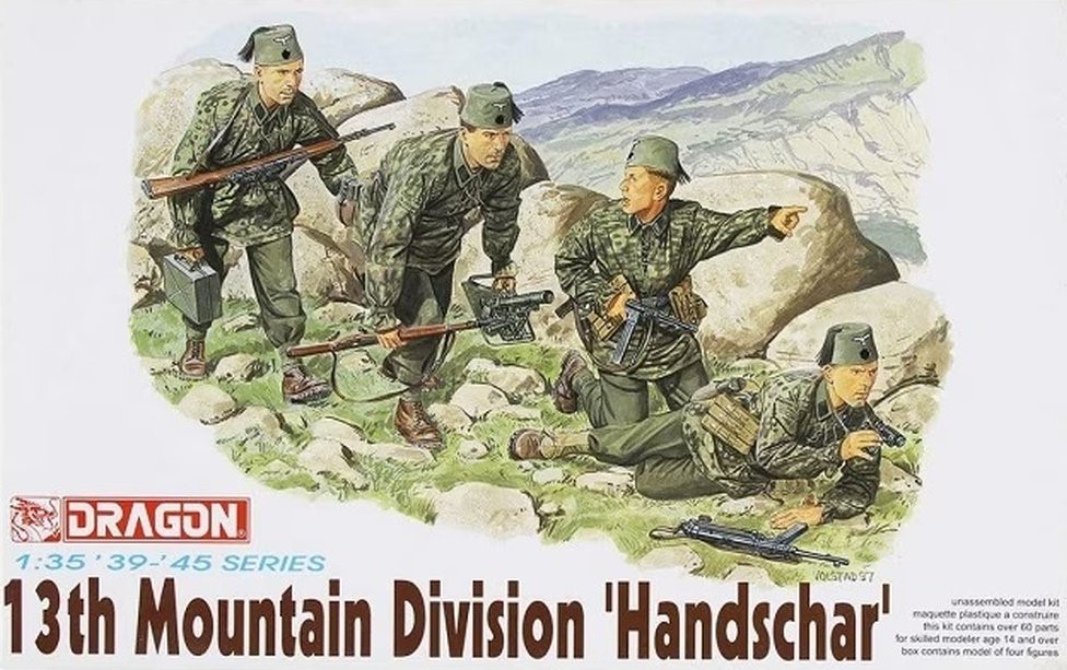 OKW-Waffen-SS WWII "13th mountain division - SS HANDSCHAR" Infantry troops