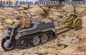 Whermacht-HEER NSU Kettenkraftrad HK101 Sd.Kfz. 2 Half-tracked motorcycle + 8.8 cm 43 Raketenwerfer "Puppchen" Anti-tank rocket launcher