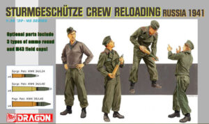 Wehrmacht-HEER WWII Sturmgeschutze reloading crew "Russia 1941" troops + armaments set