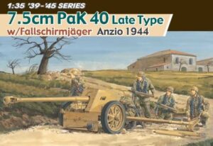Wehrmacht-HEER Rheinmetall-Borsig AG PaK40/L46 7,5cm "Late type - Anzio 1944" Anti-tank gun + Waffen-SS-OKW/RLM “Luftwaffe” “Fallschirmjäger” Paratroopers set