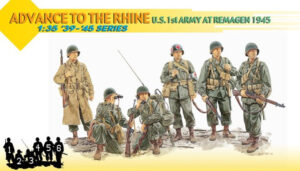 USA "United States Army" WWII First army "Advance to the Rhine - Remagen 1945" troops set