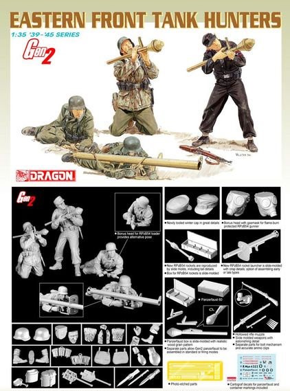 OKW-Waffen SS WWII Tank hunters "Eastern front" Infantry troops set - Dragon Gen2 edition