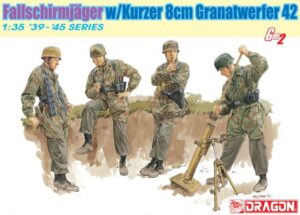 RLM “Luftwaffe” WWII “Fallschirmjäger” paratroopers + 8cm Kurzer granatwerfer 42 mortar set - Dragon Gen2 edition