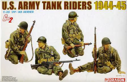 USA "United States Army" Tank riders "1944-1945" troops set