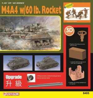USA “United States Army” Detroit Tank Arsenal M4A4 Sherman 105mm+ 60lb. rocket  Medium tank  -   Dragon "BONUS 4 Soldier figures + UPGRADE Aluminum gun barrel"