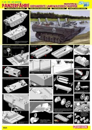 Wehrmacht-HEER Rheinmetall-BorsigAG "Panzerfähre" Gepanzerte Landwasserschlepper prototype n°1  Experimental amphibious tracked tractor