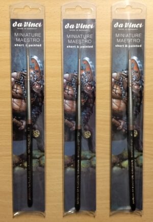 Da Vinci MINIATURE MAESTRO - RED KOLINSKY SELECTED SABLES - N2 "Short & Pointed - Corto e Appuntito"