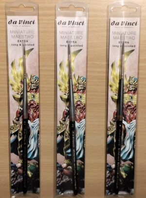 Da Vinci MINIATURE MAESTRO - RED KOLINSKY SELECTED SABLES - N2 "Extra Long & Pointed - Extra Lungo e Appuntito"