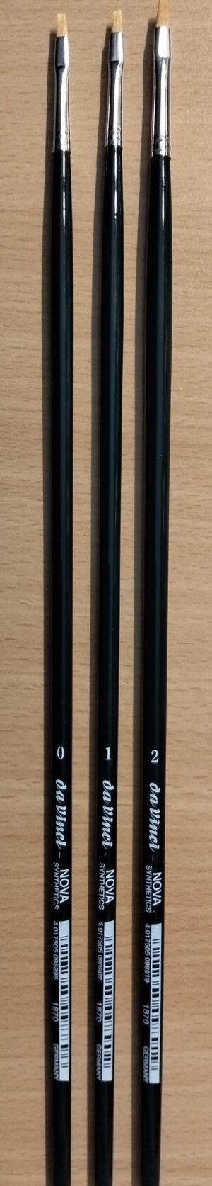 Da Vinci NOVA SYNTHETICS SABLES "Flat for Oilbrushing - Piatto per Pittura a olio" N0