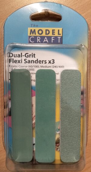 Model Craft  Dual grit flexi-sanders set X3 (Coarse #60/#100 - Medium #240/#400 - Fine #800/#1000) - Saponetta abrasiva doppia flessibile X3 (Ruvida #60/#100 - Media #240/#400 - Liscia #800/#1000)