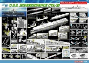USN “United States Navy” New York Shipbuilding CVL-22 USS Indipendence Light aircraft carrier – “Indipendence class”  -  Dragon Smart Kit