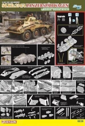 Wehrmacht-HEER Bussing-NAG/DE Sd.Kfz. 234/4 "Panzerspähwagen" + Night vision FALKE  Heavy armored vehicle  -  Dragon smart kit