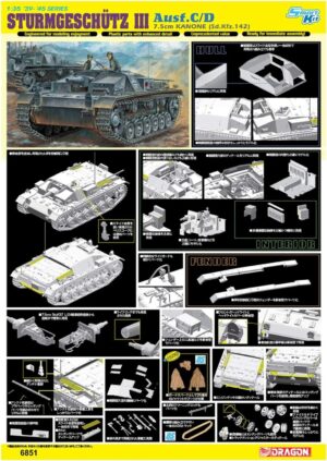 Wehrmacht-HEER Alkett StuG III Ausf.C/D Sd.Kfz.142 + 7.5 Kanone  Assault gun  -  Dragon "BONUS/Interiors" Smart kit