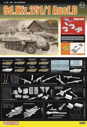 Wehrmacht-HEER Hanomag Sd.Kfz. 251/1 Ausf.D  Half-tracked armoured personnel carrier  –  Dragon “BONUS details + EZTrack” Kit